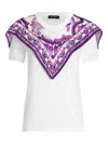 Dolce & Gabbana Foulard-panelled Cotton T-shirt In White
