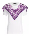 Dolce & Gabbana Cotton T-shirt With Scarf-style Inserts In White