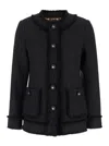 DOLCE & GABBANA DOLCE & GABBANA FRAYED DETAILED JACKET