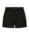 Dolce & Gabbana Frayed Detailing Tailored Shorts In Black