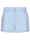 Dolce & Gabbana Frayed Detailing Tailored Shorts In Blue