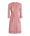 Dolce & Gabbana Frayed-edge Midi Dress In Pink