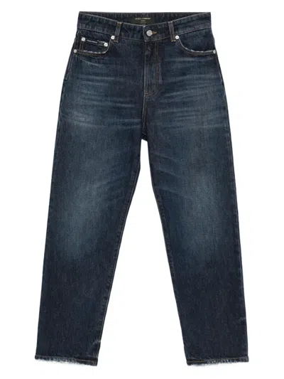 Dolce & Gabbana Frayed-hem Jeans In Blue
