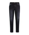 Dolce & Gabbana Frayed-hem Jeans In Multi