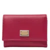 Dolce & Gabbana Small Leather Flap-over Wallet In Fuchsia