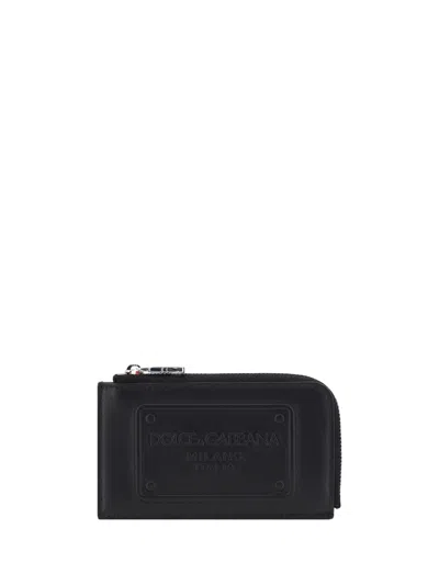 Dolce & Gabbana Zipped Card Holder In Nero