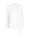 Dolce & Gabbana Silk-georgette Blouse With Ruffles In White