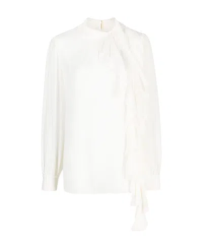 DOLCE & GABBANA DOLCE  GABBANA RUCH DETAILED GEORGETTE BLOUSE