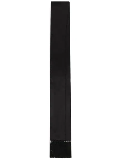 Dolce & Gabbana Seidenschal Mit Fransen In Black