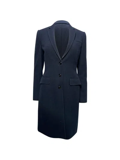 Pre-owned Dolce & Gabbana Front-pockets Single-breasted Coat In Blue