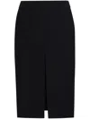 Dolce & Gabbana Front-slit Midi Skirt In Black