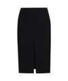 Dolce & Gabbana Front-slit Midi Skirt In Black