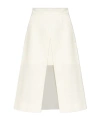 Dolce & Gabbana Textured Front-split Skirt In White