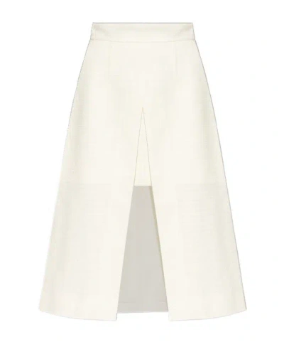 DOLCE & GABBANA DOLCE  GABBANA FRONT SLIT MIDI SKIRT
