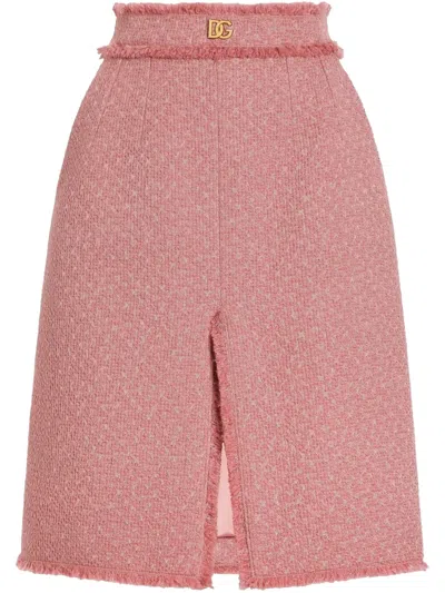 Dolce & Gabbana Rock Mit Schlitz In Rosa