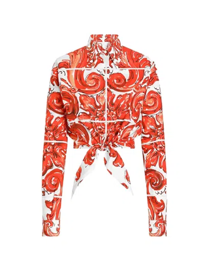 Dolce & Gabbana Majolica Print Shirt In Multi