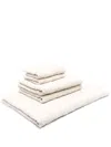 Dolce & Gabbana Neutral Logo Jacquard Towel Set In Neutrals