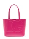 Dolce & Gabbana Fuchsia Shoulder Bag With Logo Dg In Leather Woman In Pink