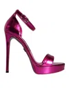 Dolce & Gabbana Fuchsia Keira Heels Ankle Strap Sandals Shoes