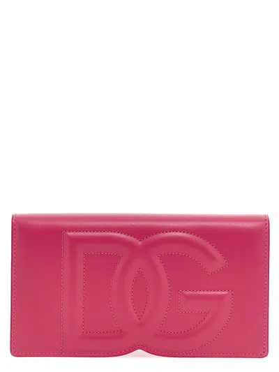 Dolce & Gabbana Logo Smartphone Holder In Fucsia