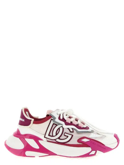 Dolce & Gabbana Fuchsia Logo Sneakers In Pink