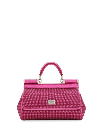 Dolce & Gabbana Sicily Strass-embellished Small Handbag In Multicolour