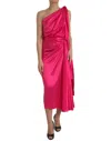 Dolce & Gabbana Fuchsia Silk Casual Dress In Pink