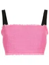 Dolce & Gabbana Raschel Tweed Crop Top With Straps