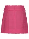 Dolce & Gabbana Fuchsia Tweed Mini Skirt In Pink