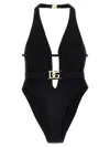 Dolce & Gabbana Dg One-piece Swimsuit In Black
