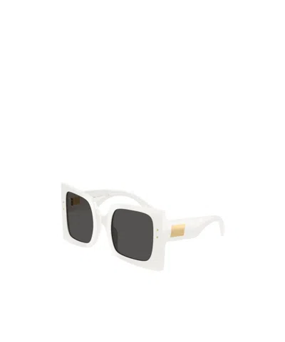 Dolce & Gabbana Full Frame Sunglasses In White