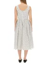 Dolce & Gabbana Pleated Polka-dot Cotton-poplin Midi Dress In White