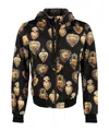 Dolce & Gabbana Full Zipper Hoodie In Black