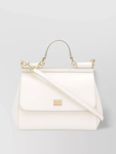 Dolce & Gabbana Functional Medium Sicily Bag In White