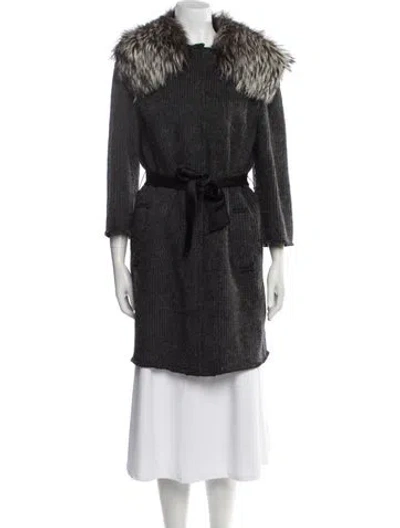 Pre-owned Dolce & Gabbana Fur Coat In Gray