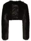 Dolce & Gabbana Fur Cropped Jacket In Black