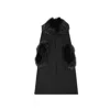 Dolce & Gabbana Fur Long Coat In Black