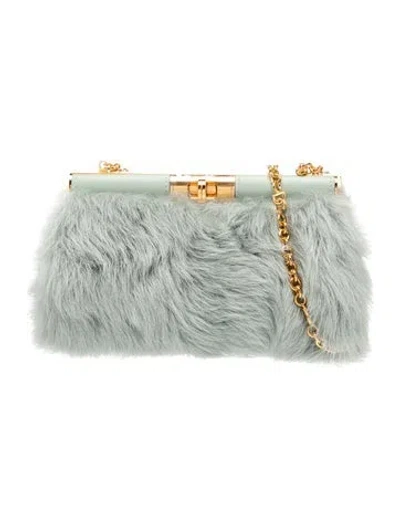 Pre-owned Dolce & Gabbana Fur Marlene Small In Green