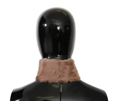 Dolce & Gabbana Fur Neck Collar Scarf In Brown