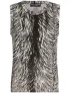 Dolce & Gabbana Fur-print Tank Top In ブラウン