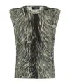 Dolce & Gabbana Fur-print Tank Top In Black