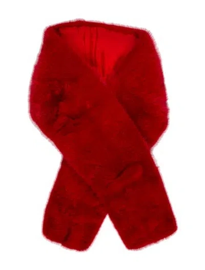 Pre-owned Dolce & Gabbana Fur Scarf In Red