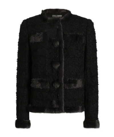 DOLCE & GABBANA DOLCE  GABBANA SINGLE-BREASTED TWEED JACKET