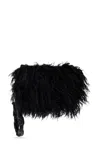 Dolce & Gabbana Furry Clutch In Black