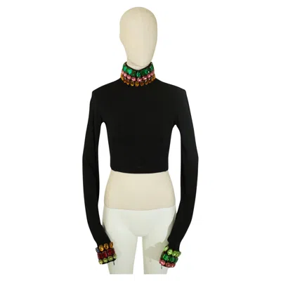 Pre-owned Dolce & Gabbana F/w 1991 Crystal Sweater In Sand