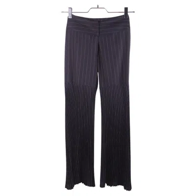 Pre-owned Dolce & Gabbana F/w 2000  Wool Pleated Trousers Vintage Early 2000s In Black