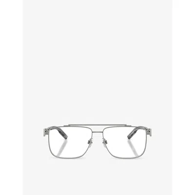 Dolce & Gabbana Womens Grey Dg1368 Square-frame Metal Eyeglasses In Gray