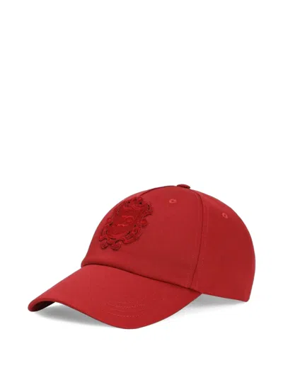 Dolce & Gabbana Gabardine Baseball Cap In Red