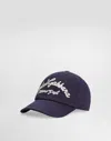 Dolce & Gabbana Gabardine Baseball Cap With Dolce&gabbana Logo In Blue