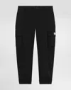 Dolce & Gabbana Gabardine Cargo Pants With Branded Metal Tag In Black
